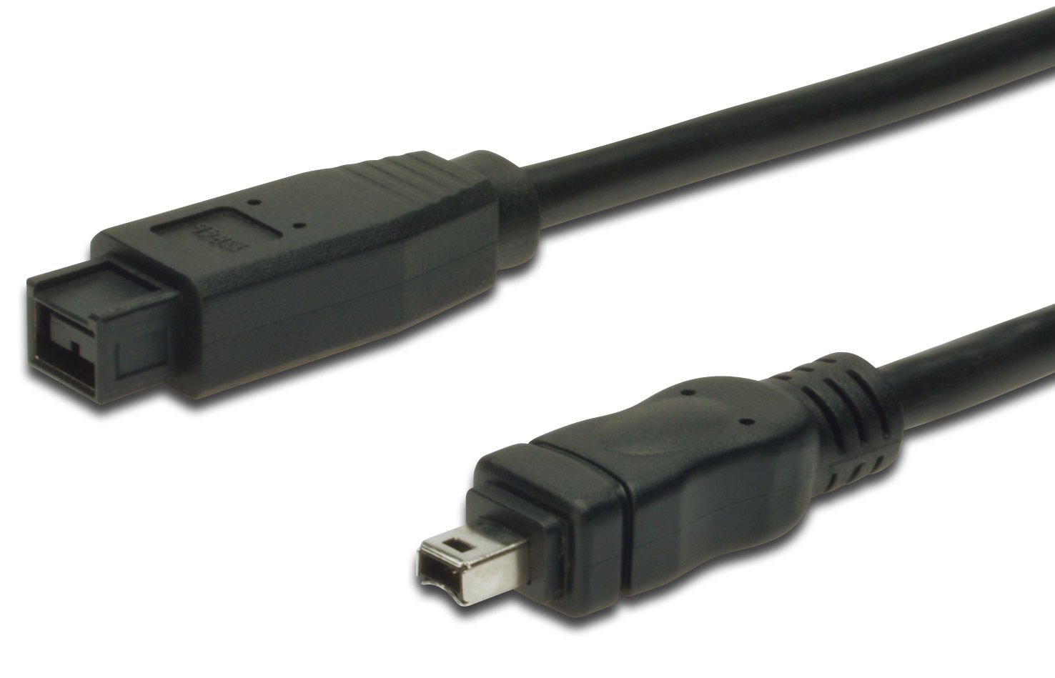 Assmann Firewire 800 Bağlantı Kablosu, 9 Pin Erkek - 4 Pin Erkek, 1.80 Mt, Awg: 26/28, Ieee 1394-2008, Ul, Siyah Renk