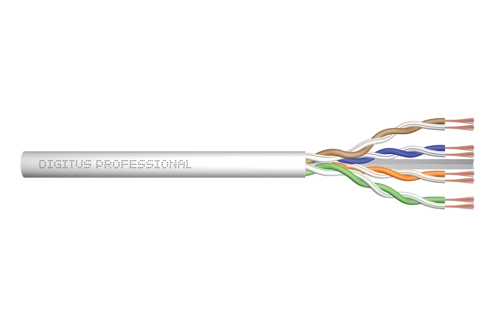 Assmann Digitus Category 6A (Cat. 6A) U-Utp Çok Telli Patch Kablosu 305 Mtlik Rulo Zırhsız (Unshielded) Awg 26/7 500 Mhz Lszh Gri Renk Iso/Iec 11801, En 50173, En 50288-11-2
