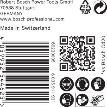 Bosch Zımpara Kağıdı Expert C470 115M  180 Kum 8 Delikli 5 Li Paket (2608901124) - 2608901124
