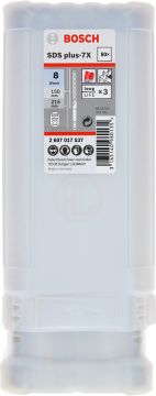 Bosch SDS Plus-7X Kırıcı Delici Uç 8,0x165 mm (50 Adet) - 2607017537