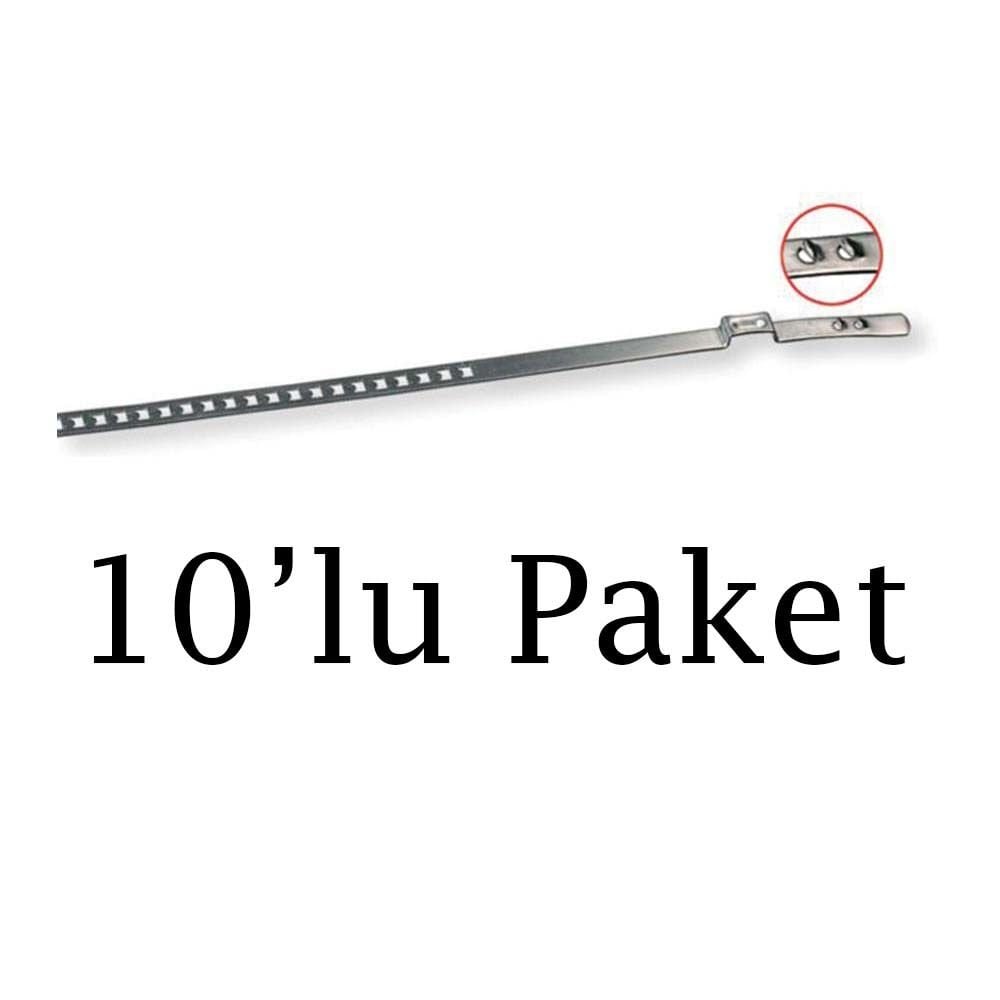 Brio Kelepçe Aks Körük İçin 60-124 Mm Uzun Galvaniz 10'lu Paket