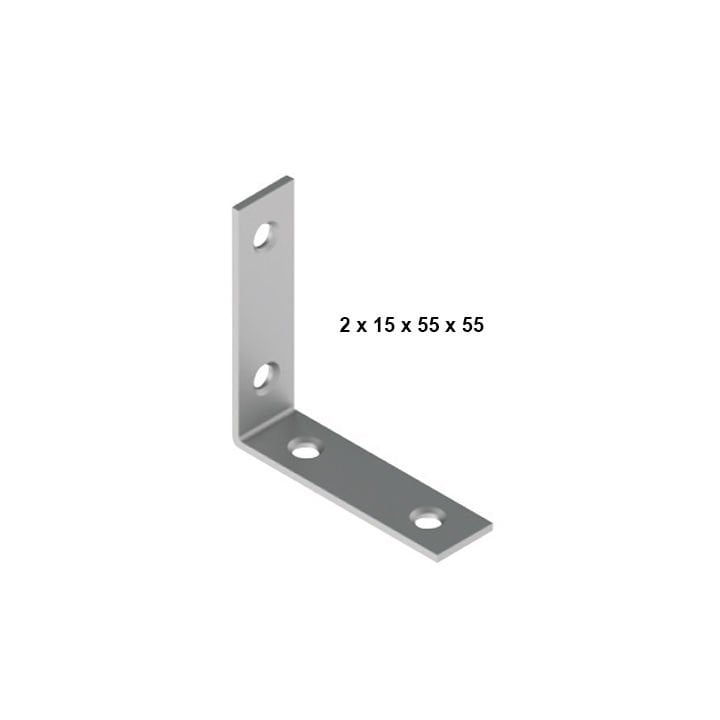 Ayder Metal L Gönye 2X15X55X55 Çinko