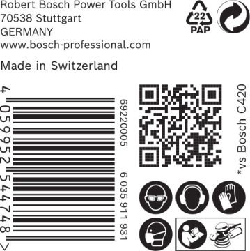 Bosch Zımpara Kağıdı Expert C470 115M  180 Kum 8 Delikli 5 Li Paket (2608901136) - 2608901136