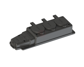 Ne-Ad Kauçuk Grubu / 1x16 A 3 Lü Grup Priz Eko - 4004