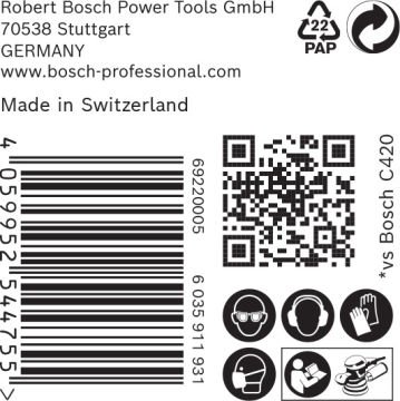 Bosch Zımpara Kağıdı Expert C470 115M  180 Kum 8 Delikli 5 Li Paket (2608901137) - 2608901137