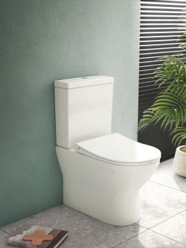 Vitra Rim-Ex Duvara Tam Dayalı Takım Klozet, Taharet Borusu Girişi Standart Uygulamalı