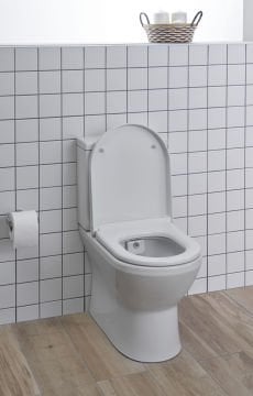 Vitra Rim-Ex Duvara Tam Dayalı Takım Klozet, Taharet Borusu Girişi Standart Uygulamalı