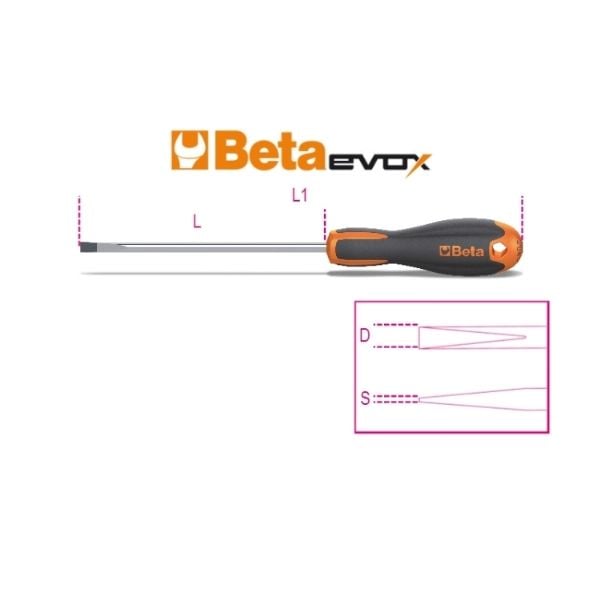 Beta Klemens Düz Tornavida 1204E 2,5X60