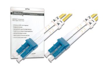 Assmann Digitus Lc-Lc Fiber Optik Patch Kablo, 15 Mt, Singlemode, Duplex, 09/125