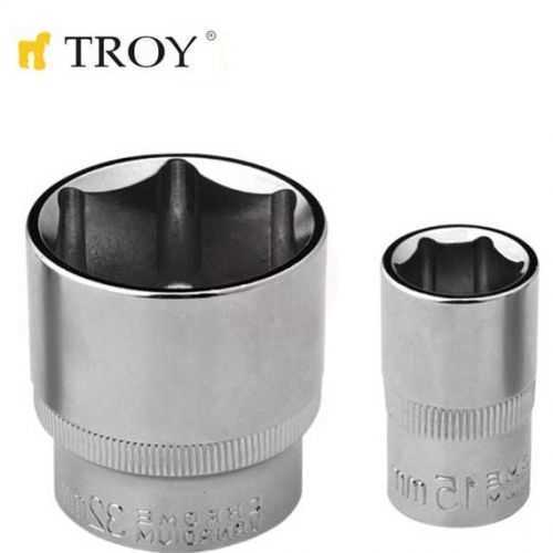 Troy 26195 1/2 İnç Lokma (Ölçü 23mm-Çap 31,8-Uzunluk 40mm)