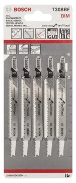 Bosch Dekupaj Testere Bıçağı ExtraClean For HardWood T 308 BF 117 mm (5 Adet) - 2608636569