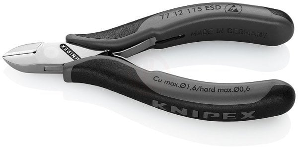 Knipex 77 12 ESD ELEKTRONİKÇİ YAN KESKİ 115 MM - KNI7712115ESD