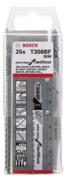 Bosch Dekupaj Testere Bıçağı ExtraClean For HardWood T 308 BF 117 mm (25 Adet) - 2608636570