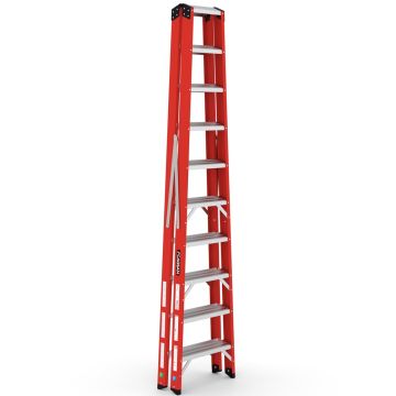 Çağsan A Tipi Çift Tarafı Geniş Fiberglas Merdiven (V6) 10 Basamaklı - BFC10