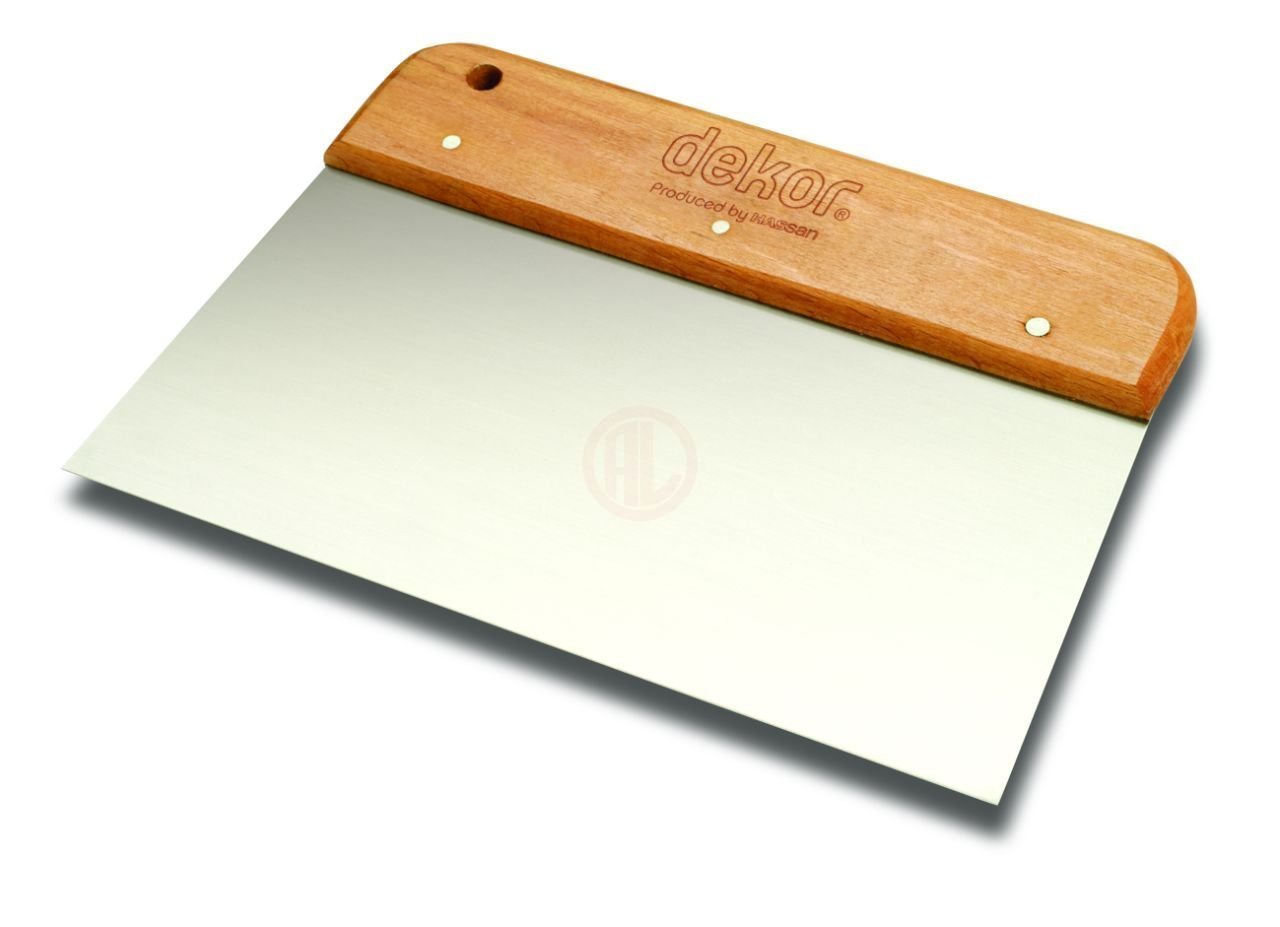 Dekor Hassan Geniş Ispatula Ahşap Saplı Paslanmaz Çelik 22 Cm