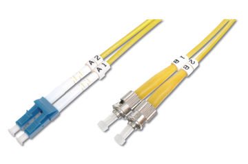 Assmann Digitus Lc-St Fiber Optik Patch Kablo, 2 Mt, Singlemode, Duplex, 9/125