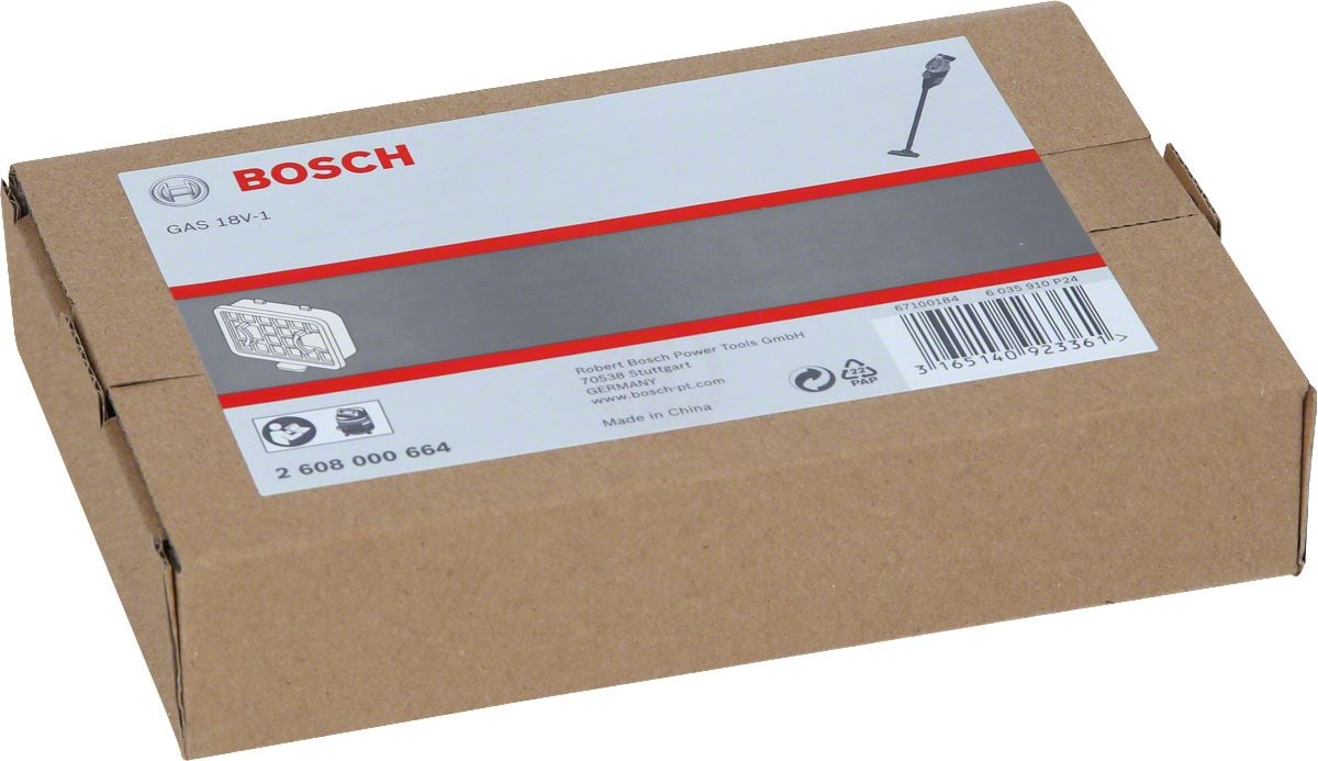 Bosch Süpürge Filtre Kanallı (GAS 18V-1) - 2608000664