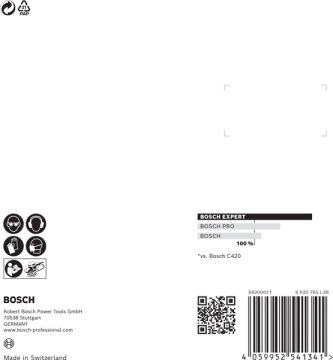 Bosch Zımpara Kağıdı Expert C470 115 Mm 80 Kum 8 Delikli 5 Li Paket - 2608900796