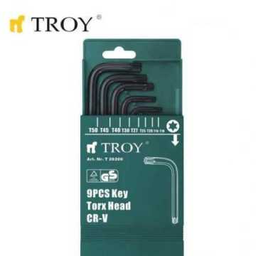 Troy 26200 Allen Anahtar Seti (Torx, 9 Parça)