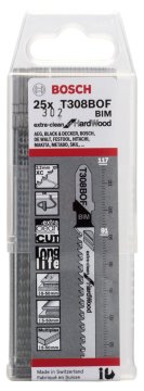 Bosch Dekupaj Testere Bıçağı ExtraClean For HardWood T 308 BOF 117 mm (25 Adet) - 2608636641