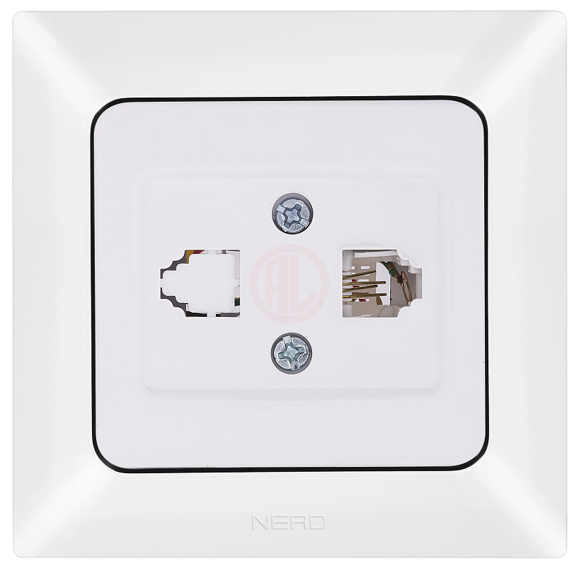 Ne-Ad Aras İletişim Grubu / Tekli Numeris Telefon Prizi (CAT3) Beyaz (Çerçevesiz) - 93-10-11-1