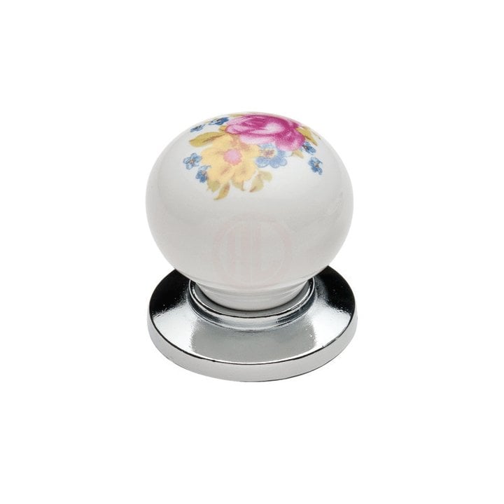 Ayder Sude Porselen Düğme Krom - P 1340