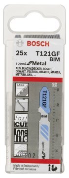 Bosch Dekupaj Testere Bıçağı Speed For Metal T 121 GF 92 mm (25 Adet) - 2608636697