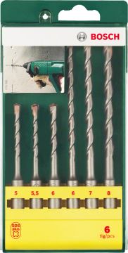 Bosch SDS Plus Kırıcı Delici Uç Set Ø5-8 mm(6 Parça) - 2607019448