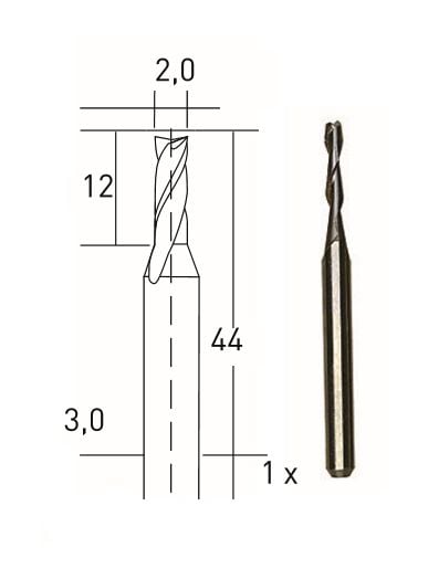 Proxxon Freze Ucu 2,0 mm (1 Adet) (28759)