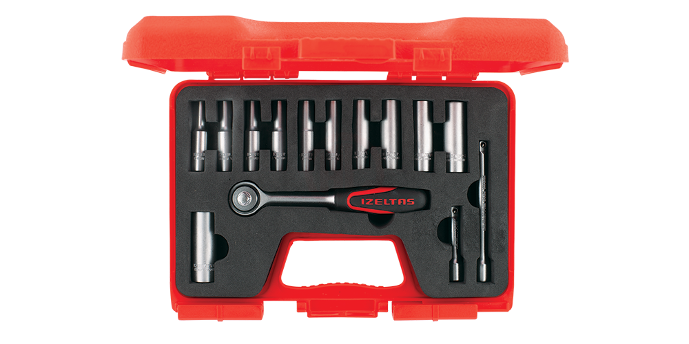 İzeltaş Derin Lokma Anahtar Takımı 1/4 İnç 14 Parça