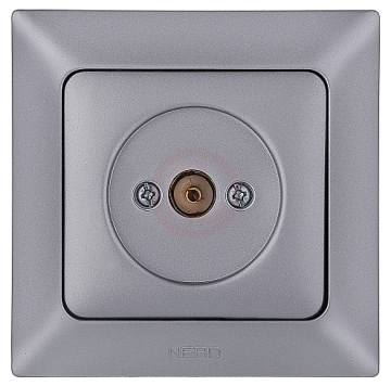 Ne-Ad Aras Metalik TV Radyo Elektronik / TV Anten Prizi (Geçişli - Sonlu) Gümüş (Çerçevesiz) - 93-22-07