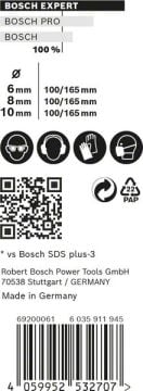 Bosch Kırıcı Delici Uç SDS-Plus-7X Expert Set (3 Parça) (6/8/10 mm) - 2608900196