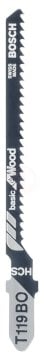 Bosch Dekupaj Testere Bıçağı Basic For Wood T 119 BO 83 mm (100 Adet) - 2608637879