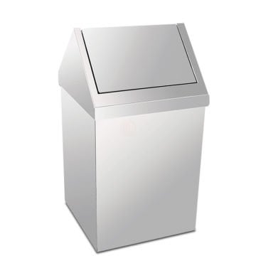 Palex Krom Çatı Kapaklı Çöp Kovası 80 Lt 430 Kalite - 3800-380