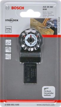 Bosch Starlock Testere Ucu Wood And Metal AIZ 20 AB 20 mm (1 Adet) - 2608661640
