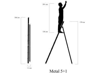 MHT Sky Line Ev Tipi Metal Merdiven 5+1