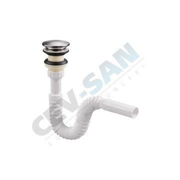 Cevsan Lavabo Altı U Borusu Beyaz Basmalı