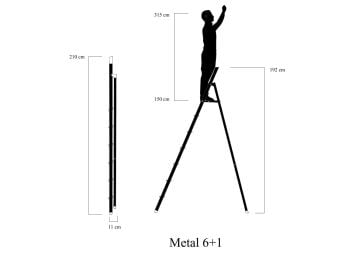 MHT Sky Line Ev Tipi Metal Merdiven 6+1