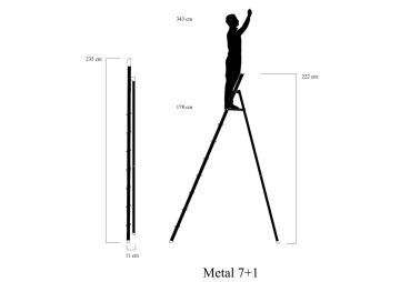 MHT Sky Line Ev Tipi Metal Merdiven 7+1