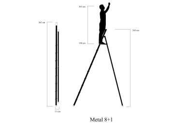 MHT Sky Line Ev Tipi Metal Merdiven 8+1