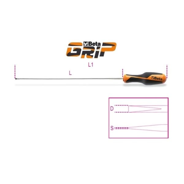 Beta Uzun Düz Tornavida 1264L 6,5X400