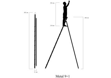 MHT Sky Line Ev Tipi Metal Merdiven 9+1