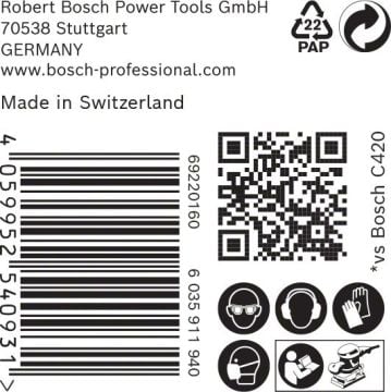 Bosch Ağ Zımpara Expert M480 93x186 mm 150 Kum (50 Adet) - 2608900755