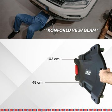 Brio Araç Altı Yatma Tahtası Tekerlekli Tamirci Kızağı 1030X480