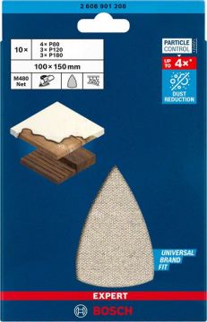 Bosch Ağ Zımpara Expert M480 Set 100x150 mm (10 Adet) - 2608901208