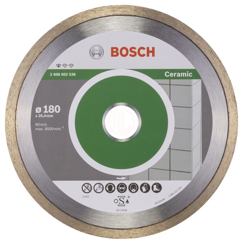 Bosch Elmas Kesme Diski Standard For Ceramic 180x25,40 mm - 2608602536