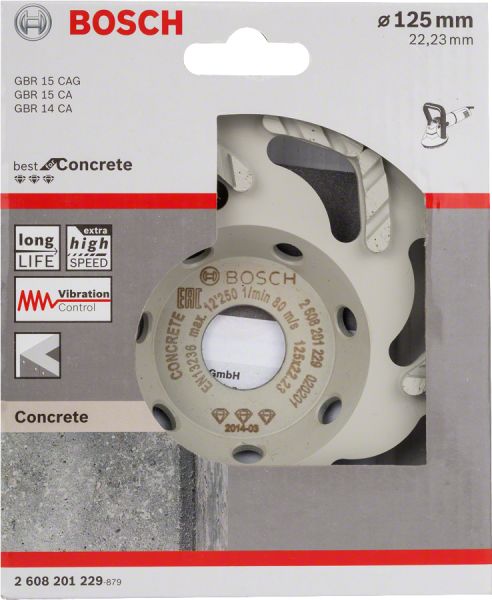 Bosch Hızlı Beton Tabaka İçin Çanak Disk 125 Mm Best For Concrete Speed - 2608201229