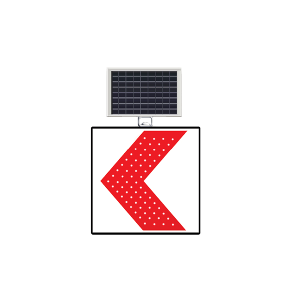 MFK Plastik Sola Tehlikeli Viraj Levhası 60x60 Cm - MFK9626