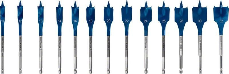 Bosch Ahşap Matkap Uç Expert SCS Yaprak HEX Set (13 Parça) - 2608900336