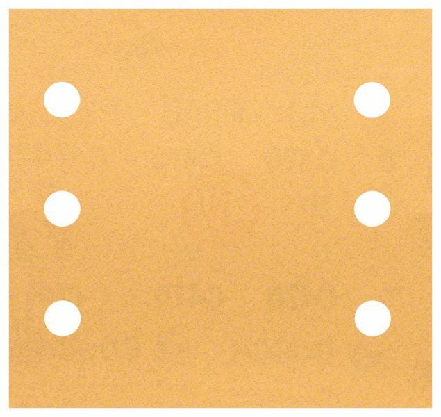 Bosch Titreşimli Zımpara Kağıdı 6 Delik 115x107 mm 60 Kum (10 Adet) - 2608607456